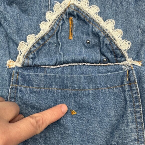 Vintage Blazer Jacket Floral Lace 1990s Carols Denims 1XL Romantic Cottagecore - Picture 7 of 10